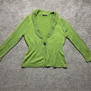 Nic + Zoe Chunky Cotton Cardigan Sweater Size XL